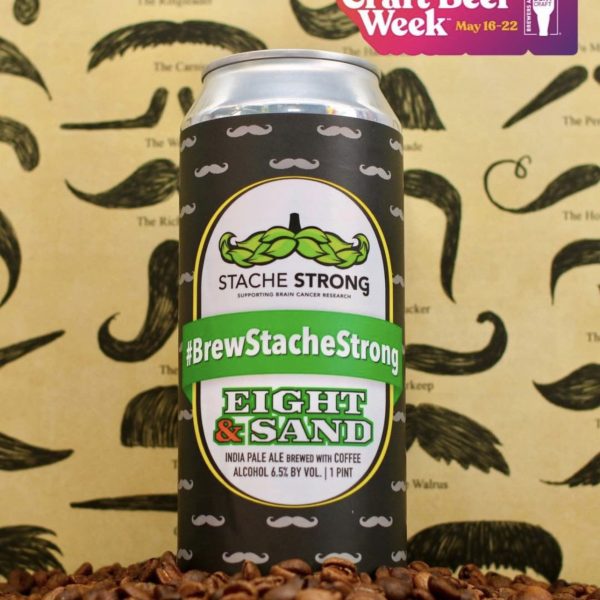 Eight and sand Brew StacheStrong